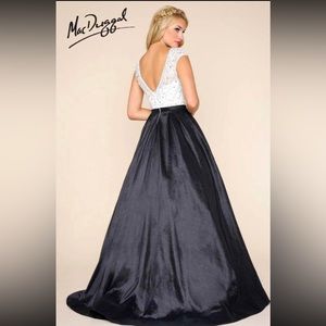 Mac Duggal 77130H Cap Sleeve, Lace Ball Gown